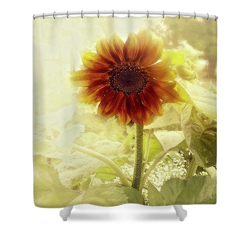 Dusty Retro Sunflower Shower Curtain