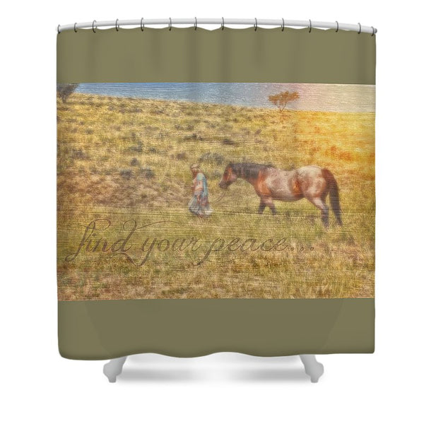 Find Your Peace Shower Curtain