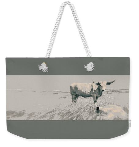In the Still of the Grey Weekender Tote bag