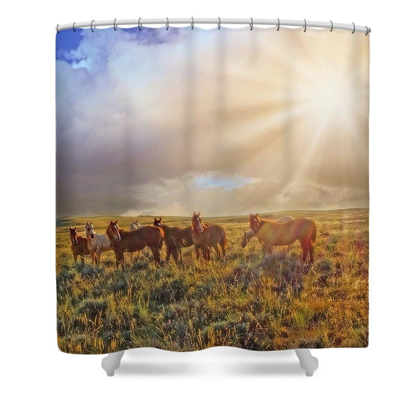 Led by the Light Shower Curtain
