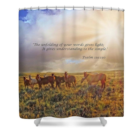 Led By The Light Inspirational Shower Curtain