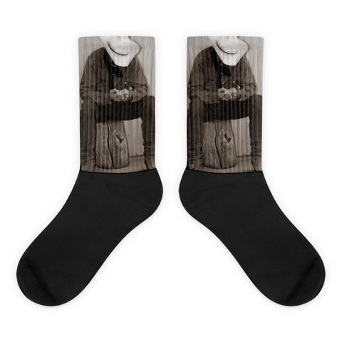 Dee - Black foot socks