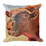 Too Close for Bull Throw Pillow