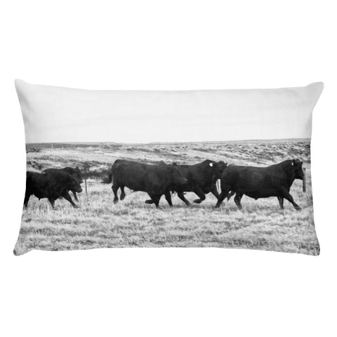 Bulls on the Run Rectangular Pillow