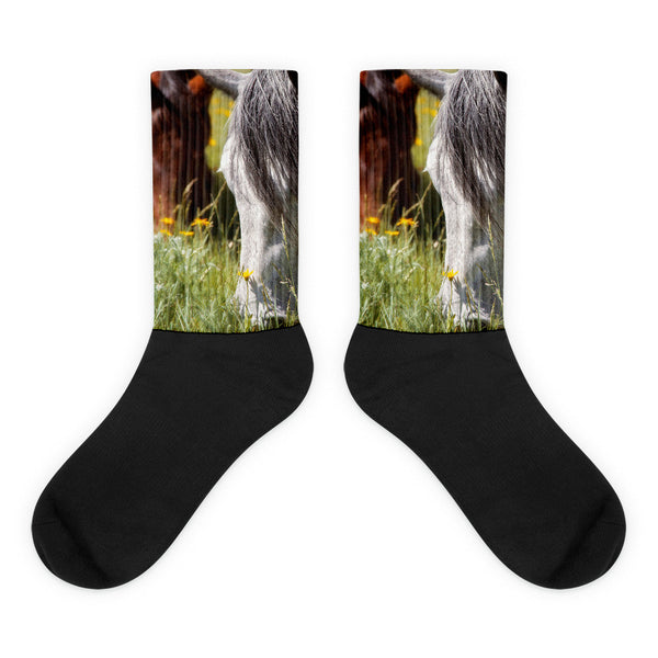 Autumn's Graze - Black foot socks