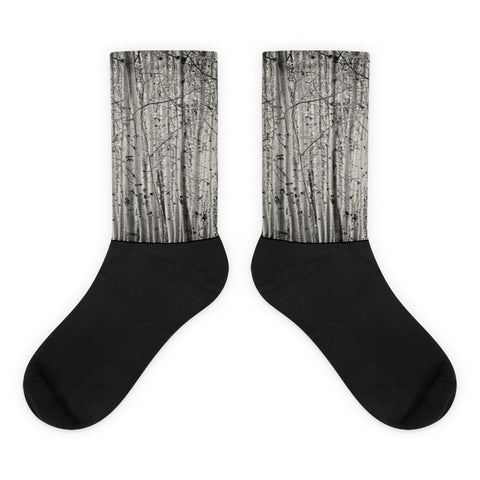 Aspen Illusion - Black foot socks