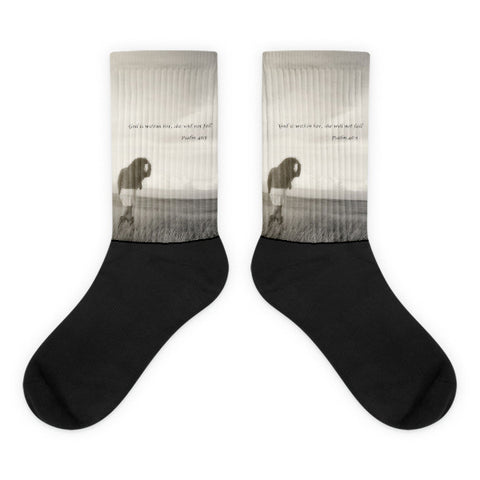 After the Storm Inspirational - Black foot socks