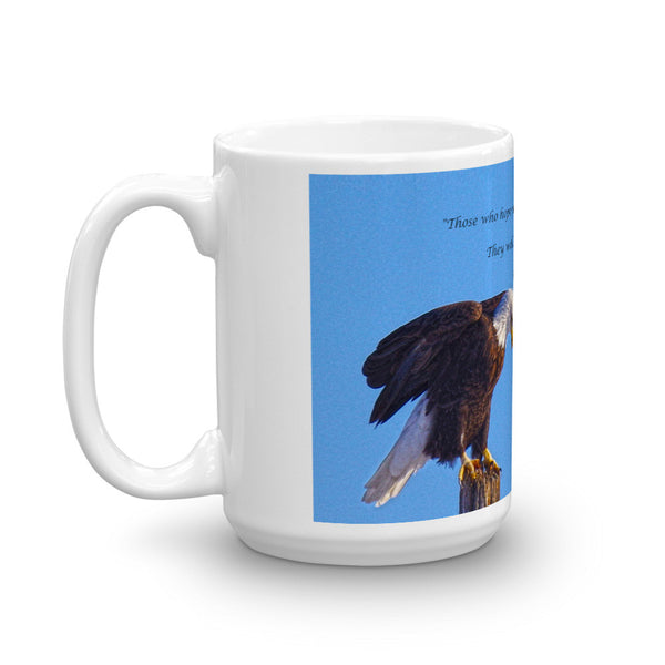 Preparing for Patriotic Flight Eagle Inspirational Mug