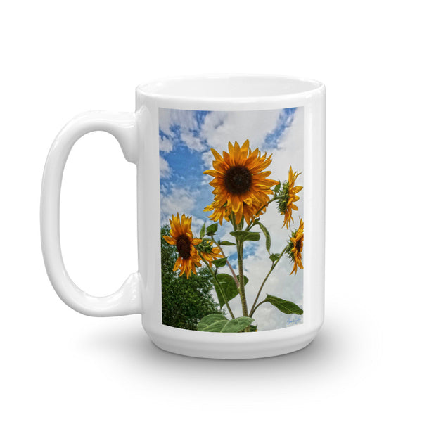 Sunflowers and Blue Mug
