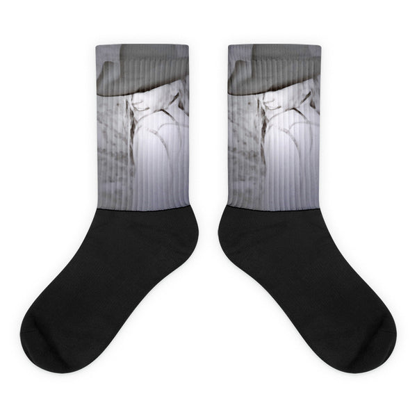 Rainy Day Cowgirl - Black foot socks