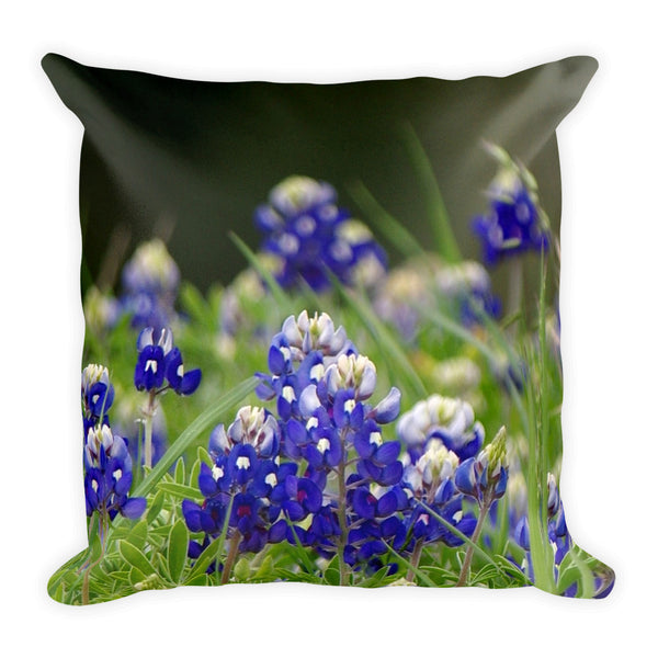 Springtime in Blue Throw Pillow