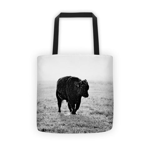 Bull After Ice Storm Tote bag
