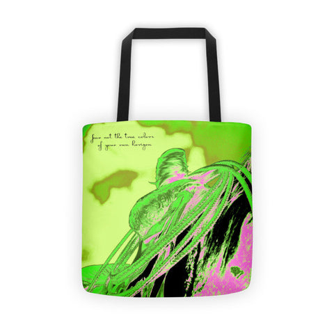 Saddle Electric Pink Quote Tote bag
