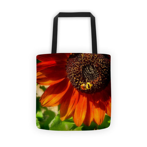 Autumn Sunflower and Bumble Bee Tote bag