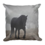 Medieval in the Mist Throw Pillow
