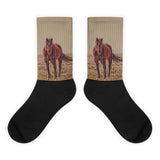 Rust And Prairie Wise - Black foot socks