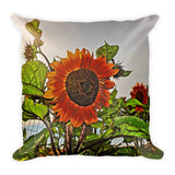 Sunflowers and Storm Throw Pillow