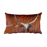 Watusi Blues in Rustic Red Rectangular Pillow