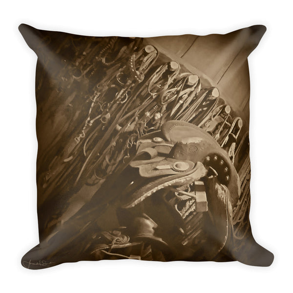 The Tack Room Throw Pillow