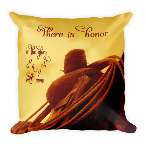 Rested Western Saddle Throw Pillow