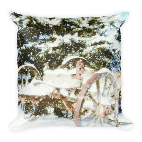 Vintage Winter Throw Pillow
