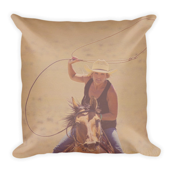 Rope 'em While They're Hot Throw Pillow