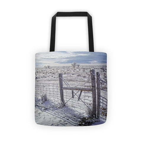 Winter Sunlight On The South Fenceline Tote bag