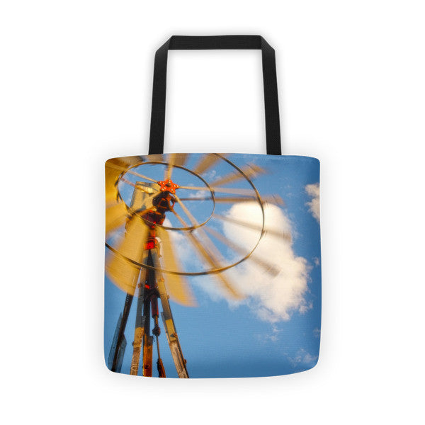 Red Wind Windmill Tote bag