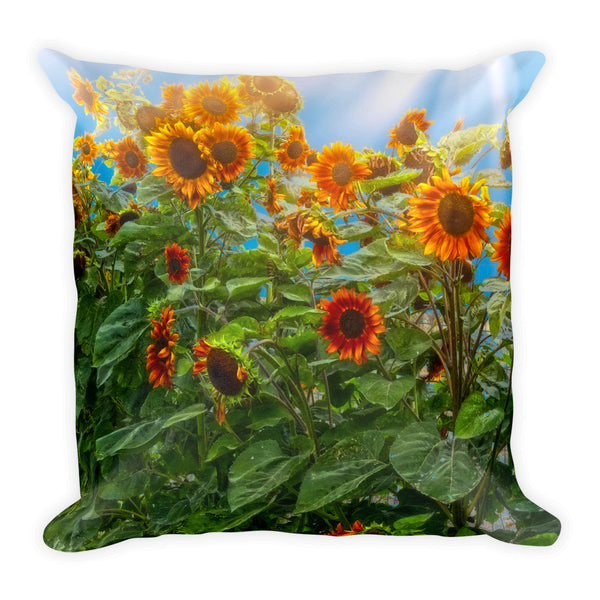 Sunflower Pack Throw Pillow