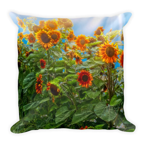 Sunflower Pack Throw Pillow