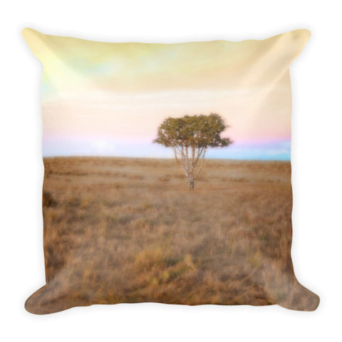 Cedar Tree at Sunset Throw Pillow