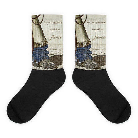 Wyoming Fierce - Black foot socks