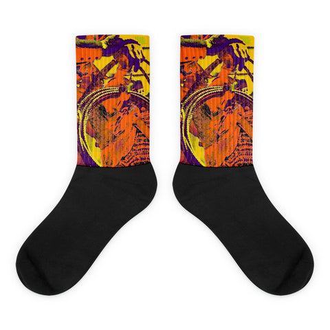 Electric Cowboy - Black foot socks