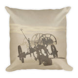 Plow in Blizzard Throw Pillow