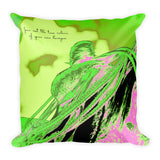 Saddle Electric Pink Quote Throw Pillow