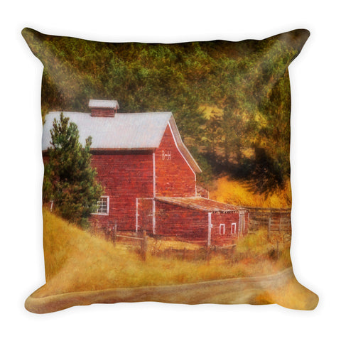 Autumn's Black Hills Barn Throw Pillow