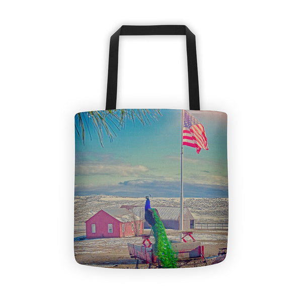 Roger and The American Flag Tote bag