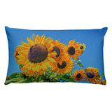 Sun and Flower Conversation Rectangular Pillow