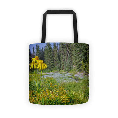 Gold and Pines Tote bag