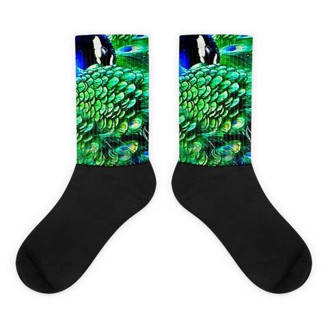 Bejeweled - Black foot socks