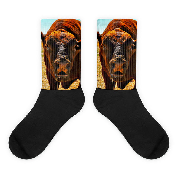 Up Close and Personal - Black foot socks
