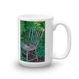 Old Chair New Petunias Mug