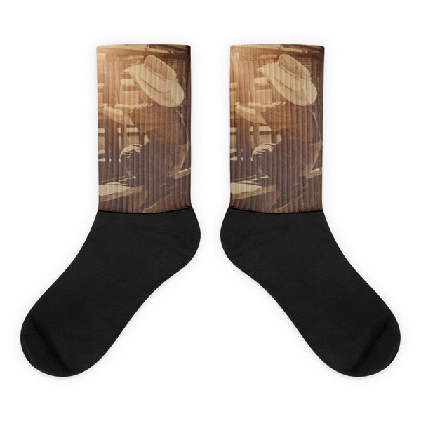 Rodeo Dreamin' - Black foot socks