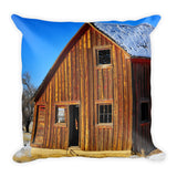Sunset Barn Throw Pillow