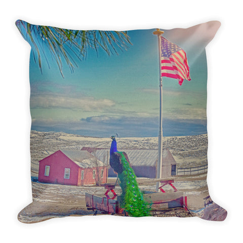 Roger and The American Flag Throw Pillow