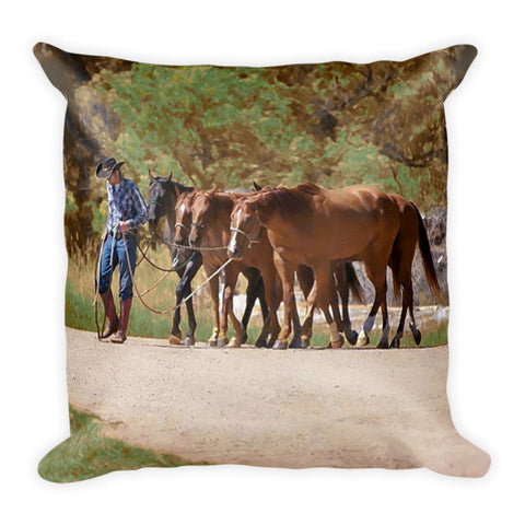 He Leads Me To Still Waters Throw Pillow