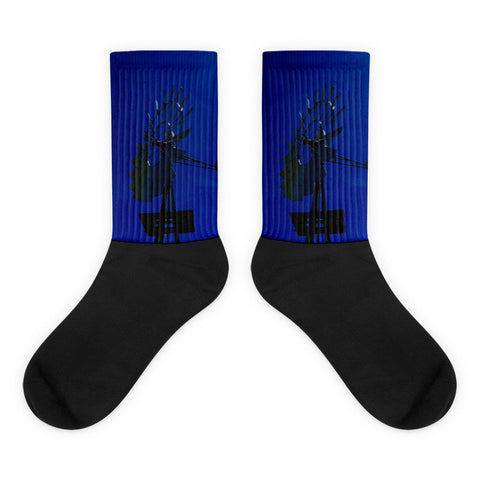 Underwater Windmill - Black foot socks