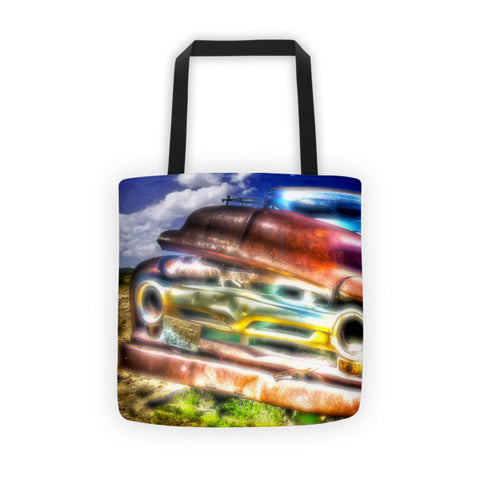 Wyoming Old Chevy Truck Tote bag