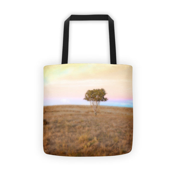 Cedar Tree at Sunset Tote bag