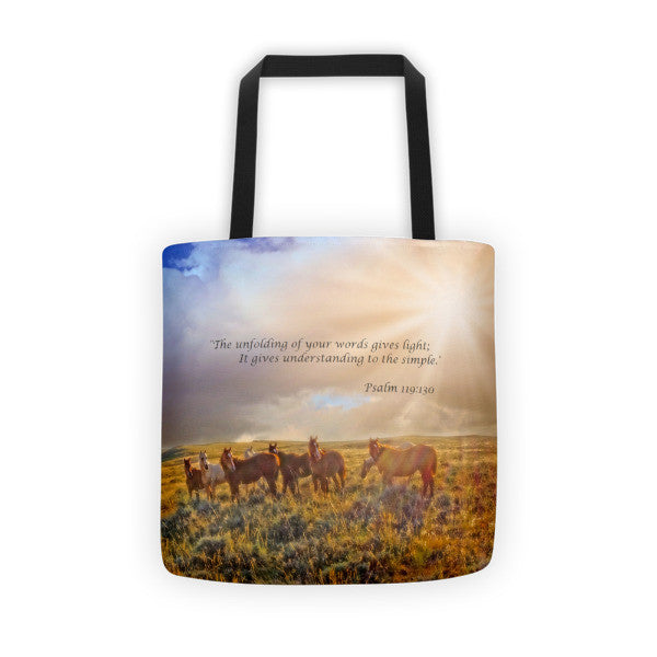 Led by the Light Inspirational Tote bag